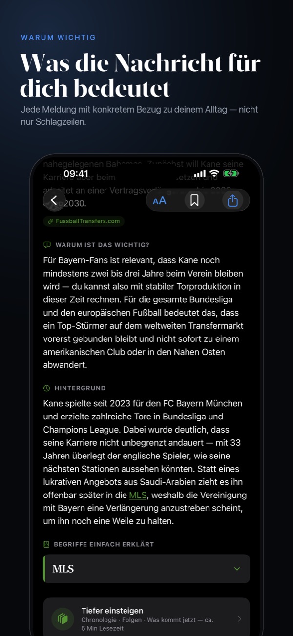 NachrichtenKlar, Screenshot 5 von 9